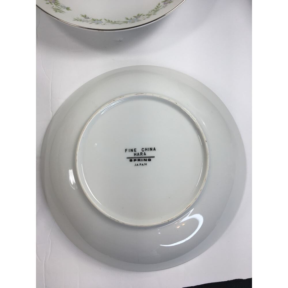 Hara Fine China 7 5/8" Coup Cereal Soup Spring Pattern Set of 4 Vintage Japan -B - Picture 5 of 7